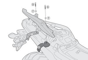 GIVI Extra aanbouwkit, Motorspecifieke bagage, 1146KIT