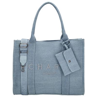Charm London Laptoptas 15.6&apos;&apos; Bond Licht Blauw