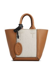 Tod's sac cabas en cuir à empiècements - Marron