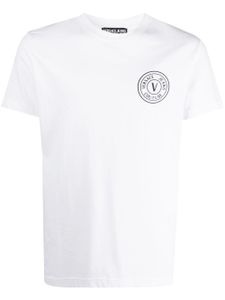 Versace Jeans Couture t-shirt en coton à logo imprimé - Blanc