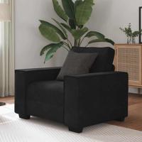 Fauteuil 60 cm fluweel zwart