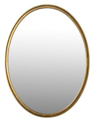 ZILT Ovale Spiegel 'Larrys' 80 x 60cm, kleur Antique Brass