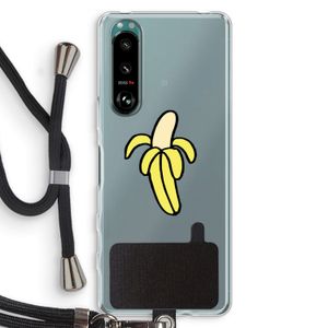 Banana: Sony Xperia 5 III Transparant Hoesje met koord