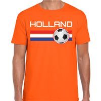 Holland voetbal / landen shirt met voetbal en Nederlandse vlag oranje voor heren 2XL  -