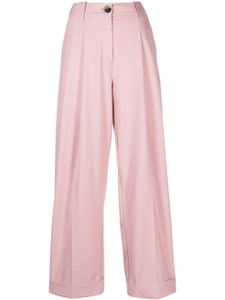 GANNI pantalon ample à taille-haute - Rose