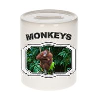 Dieren orangoetan spaarpot - monkeys/ apen spaarpotten kinderen 9 cm