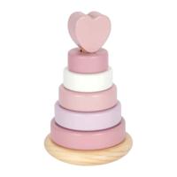 Small Foot - houten stapeltoren roze - 7dlg.