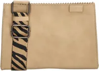 Zebra merel schoudertas zand