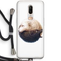 Yin Yang Wolves: OnePlus 6 Transparant Hoesje met koord