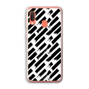 Zwarte vegen: Samsung Galaxy A20e Transparant Hoesje