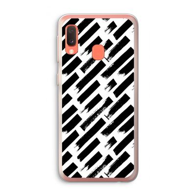Zwarte vegen: Samsung Galaxy A20e Transparant Hoesje