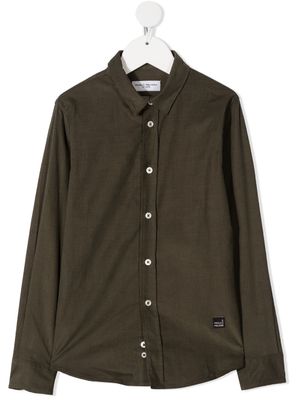 Paolo Pecora Kids chemise à patch logo - Vert