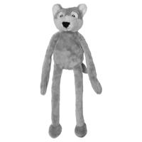 Nature planet pluche dieren knuffel Wolf - grijs - 33 cm - Knuffeldieren speelgoed