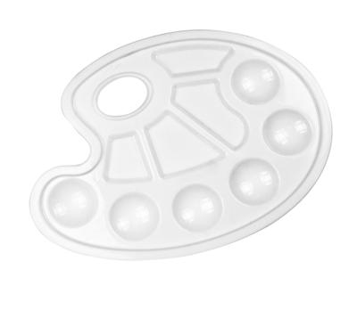 Verfpalet collall kunststof met 10 reservoirs wit | 10 stuks