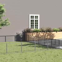 Hondenkennel 60 m² staal zilverkleurig