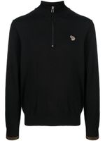 PS Paul Smith pull zippé à patch logo - Noir