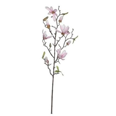 Mica Decorations Kunstbloemen - magnolia tree - lichtroze - 80 cm - siertakken - boeket