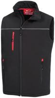 NITRAS SAFETY softshell vest "motion tex light " softshell vest gr. l motion tex light black