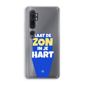 Laat de zon in je hart: Xiaomi Mi Note 10 Pro Transparant Hoesje