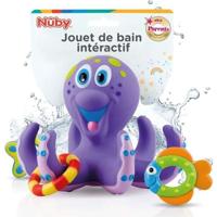 Badspeelgoed - NUBY - Drijvende interactieve octopus - Badringen - Paars