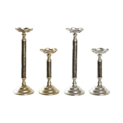 Kandelaar DKD Home Decor Aluminium 10 x 10 x 31,5 cm Modern (2 Stuks)