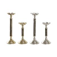 Kandelaar DKD Home Decor Aluminium 10 x 10 x 31,5 cm Modern (2 Stuks)