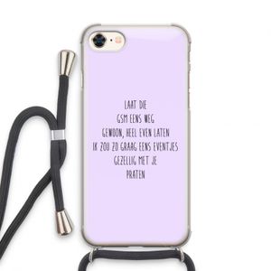GSM: iPhone 7 Transparant Hoesje met koord