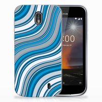 Nokia 1 TPU bumper Waves Blue