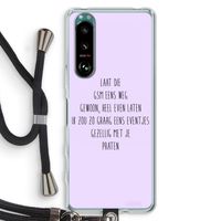 GSM: Sony Xperia 5 III Transparant Hoesje met koord