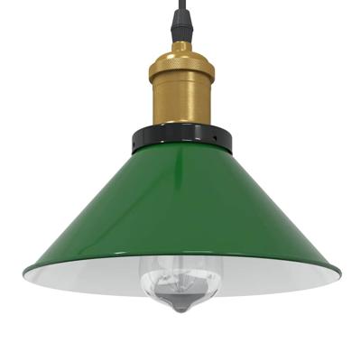 Hanglamp in hoogte verstelbaar E27 22 cm metaal glanzend groen