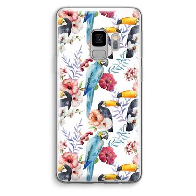 Bloemen tukan: Samsung Galaxy S9 Transparant Hoesje