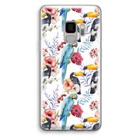 Bloemen tukan: Samsung Galaxy S9 Transparant Hoesje