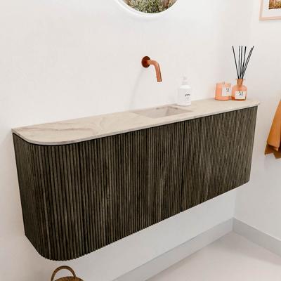 Toiletmeubel Mondiaz Joya Dlux | 113.2 cm | Meubelkleur Shadow | Faye wastafel Frappe Wasbak Midden | Zonder kraangat(en)