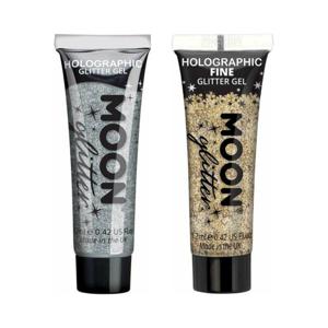 Moon Creations Glittergel fijn set - voor lichaam en gezicht - zilver en goud