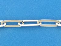 Armband Paperclipschakels 5 mm satijn-zilver 13-26 cm - thumbnail