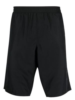 Balmain short de bain à logo imprimé - Noir