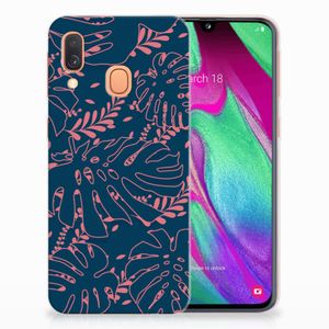 Samsung Galaxy A40 TPU Case Palm Leaves