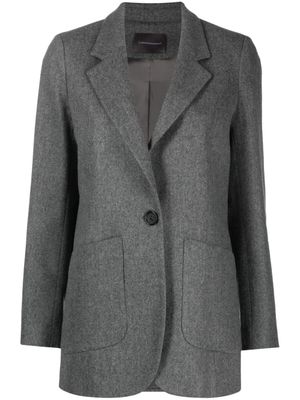Lorena Antoniazzi blazer boutonné à design chiné - Gris