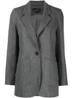 Lorena Antoniazzi blazer boutonné à design chiné - Gris