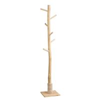 Leen Bakker - Staande Kapstok Lisa - Naturel - Teakhout - Beige - B180 Cm