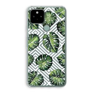 Geometrische jungle: Google Pixel 5 Transparant Hoesje