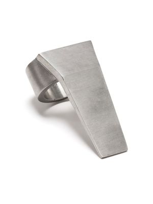 Rick Owens bague Trunk en argent