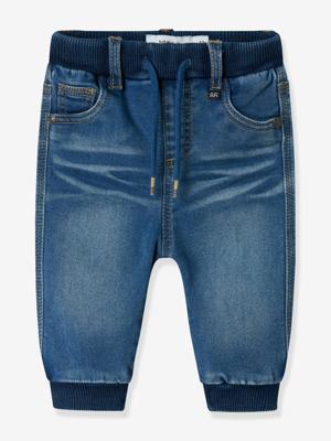 Body voor baby's van gerecycled gemengd katoen jeansblauw