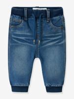 Body voor baby's van gerecycled gemengd katoen jeansblauw