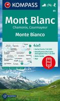 Wandelkaart 85 Mont Blanc - Monte Bianco | Kompass - thumbnail