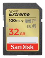 SanDisk Extreme 32 GB SDHC geheugenkaart 100MB/s 60MB/s UHS-I U3 V30 (2-pack)