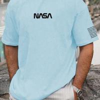 Bon&Bon Homme Men's Plus Size Navy Blue Slogan Print Casual T-Shirt Blue / 3XL