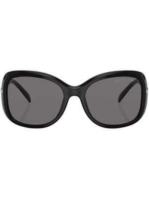 Prada Eyewear lunettes de soleil à détail de logo - Noir