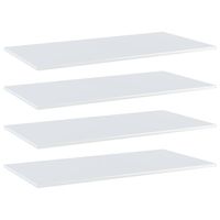 vidaXL Wandschappen 4 st 80x30x1,5 cm bewerkt hout hoogglans wit