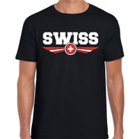 Zwitserland / Switzerland landen t-shirt zwart heren